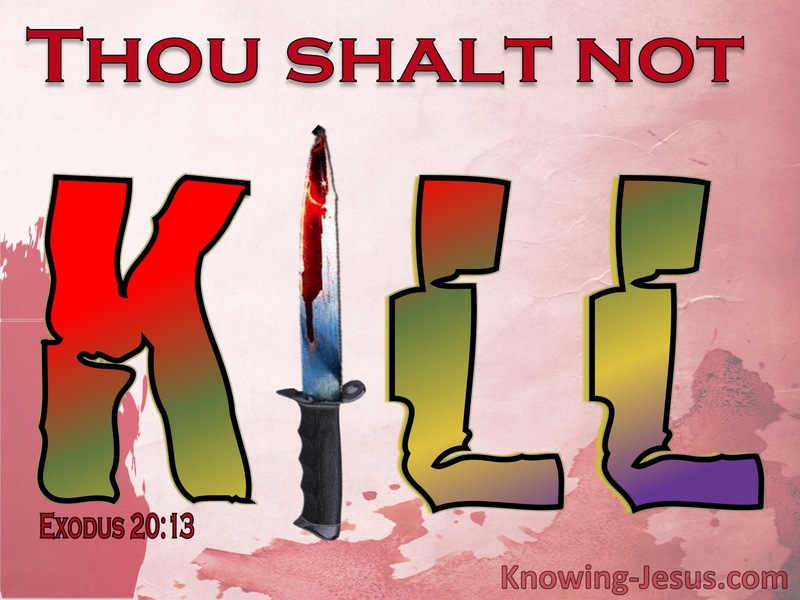 Exodus 20:13 Thou Shalt Not Kill (red)